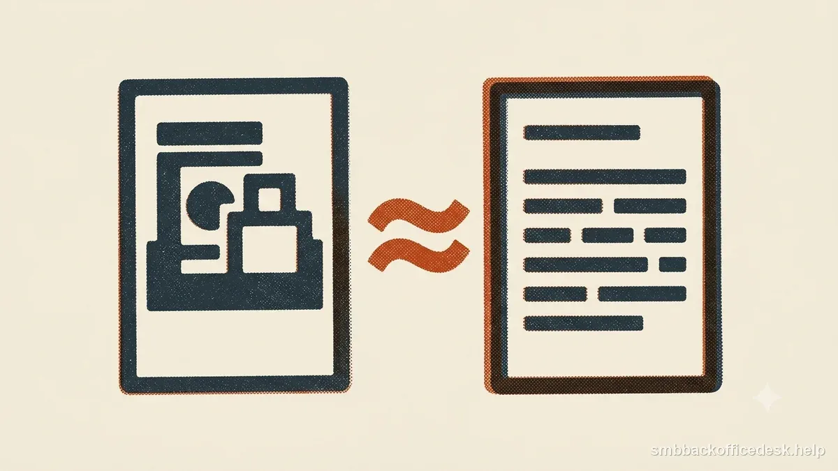Two-colour risograph illustration for “Responding to a Product Not as Described Chargeback” — Small Business Back-Office Desk